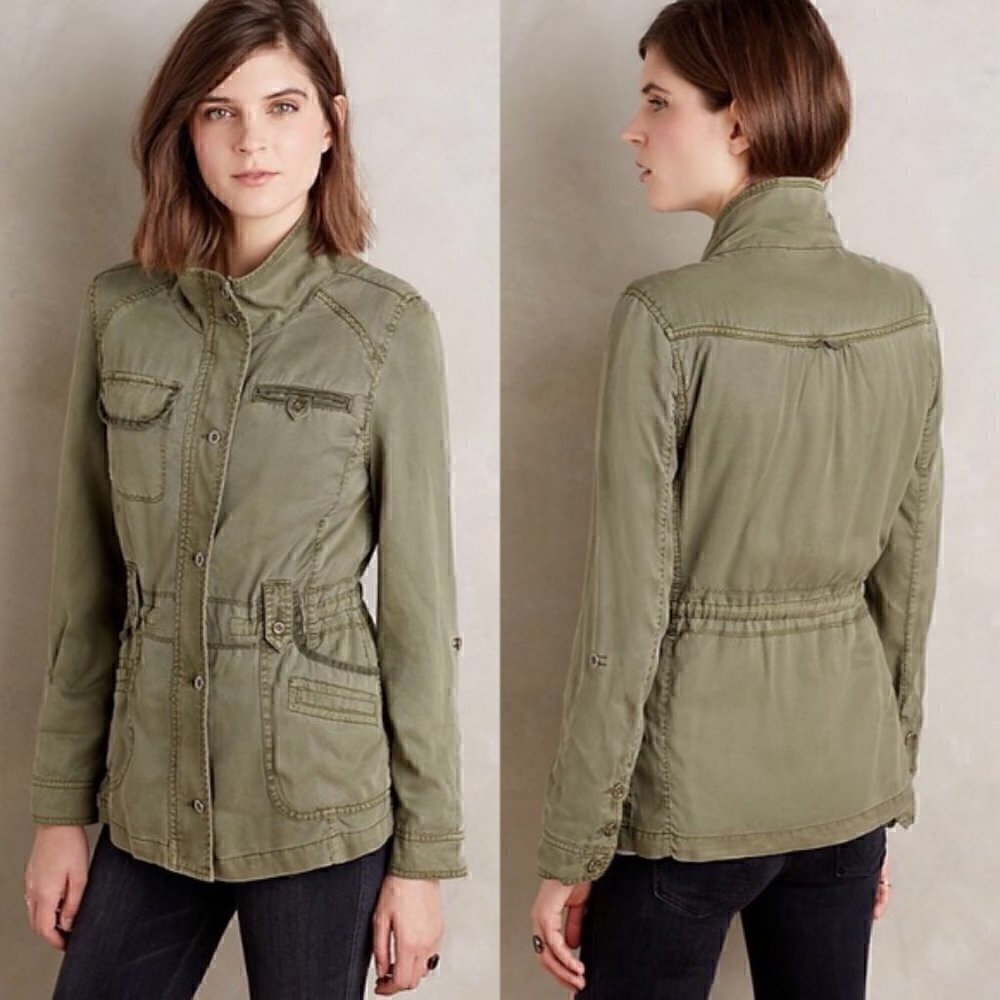 Anthropologie Marrakech Expeditionist Anorak Green Jacket